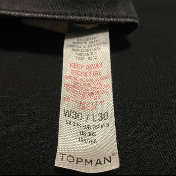 Topman - Mens Super Spray On Skinny Fit Stretch Jeans - Black, 30/30 - Picture 4 of 7